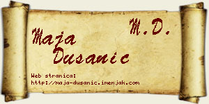 Maja Dušanić vizit kartica